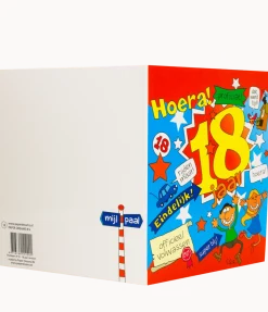Verjaardagskaart 18 Jaar Cartoon 16,5cm