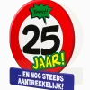 Verjaardagskaart 25 Jaar Verkeersbord 16,5cm