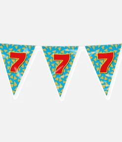 Vlaggenlijn 7 Jaar Gekleurd 10m