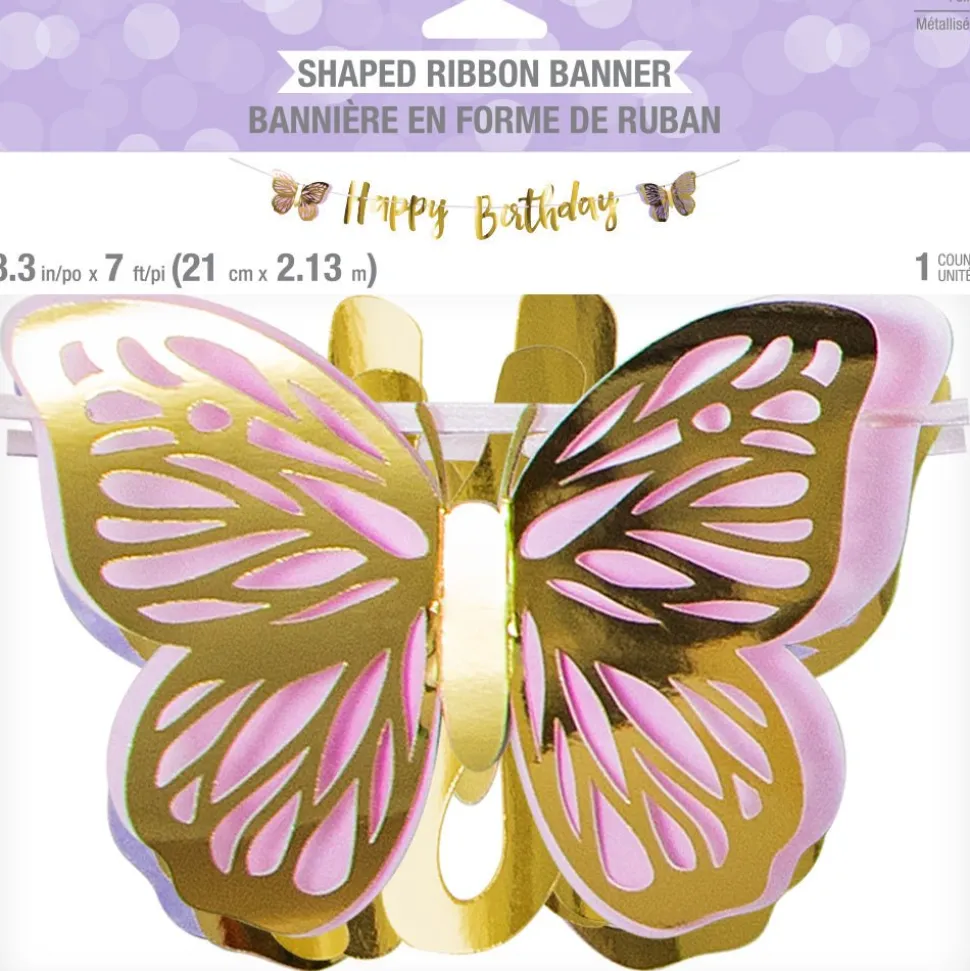 Vlinder Letterslinger Happy Birthday 2,1m