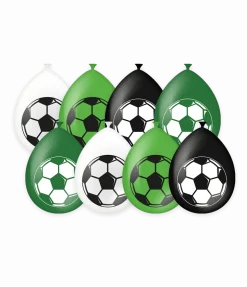 Voetbal Ballonnen Groen 30cm 8st