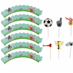 Voetbal Cupcake Toppers 6st