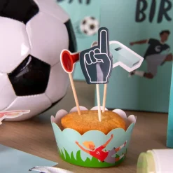 Voetbal Cupcake Toppers 6st