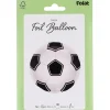 Voetbal Helium Ballon Wit Zwart Leeg 45cm