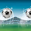 Voetbal Tafelkleed Blauw 1,8m