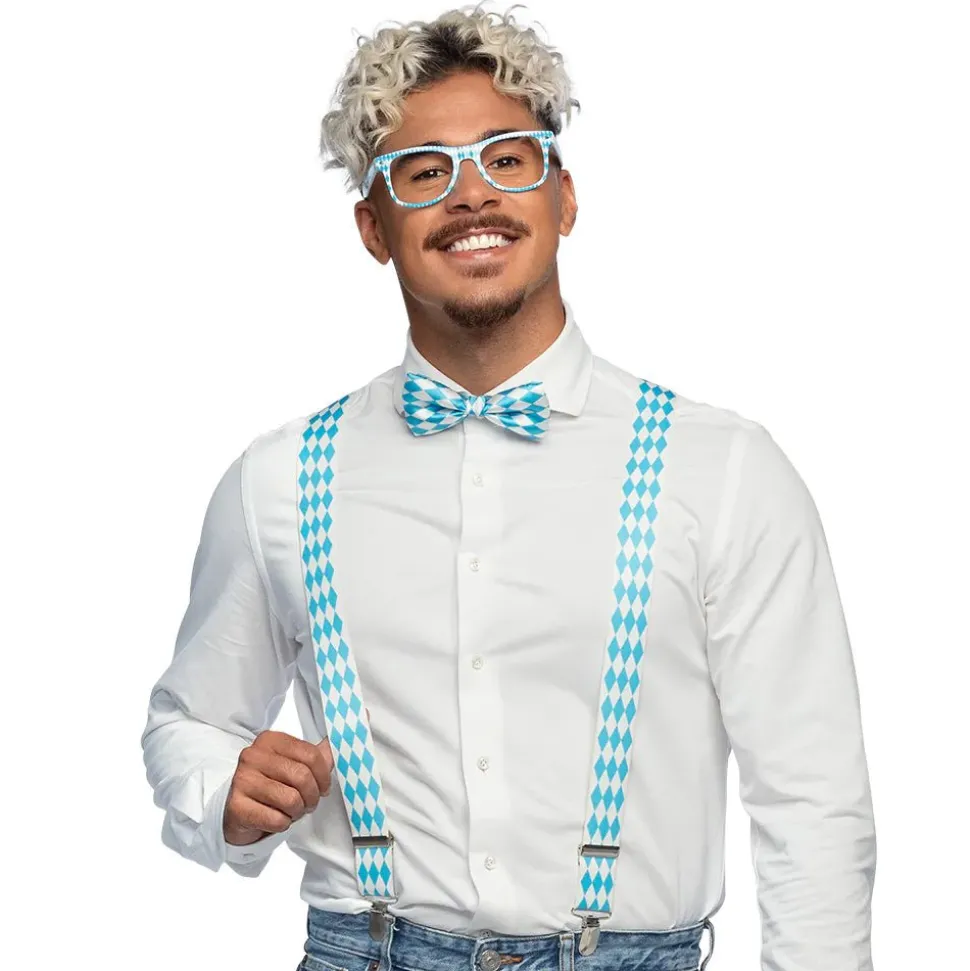 Wit Blauwe Accessoireset 3 delig