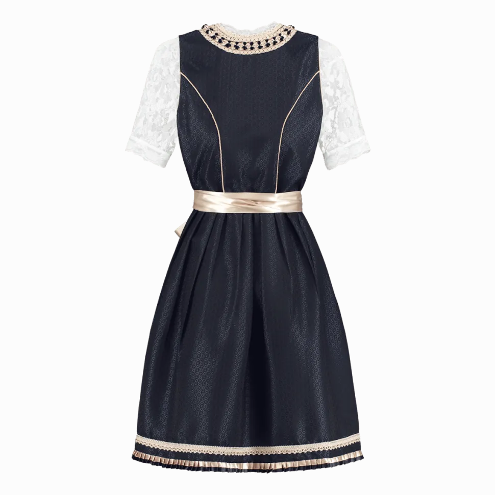 Wit Blauwe Dirndl Jurk Oktoberfest Dames 2 Delig