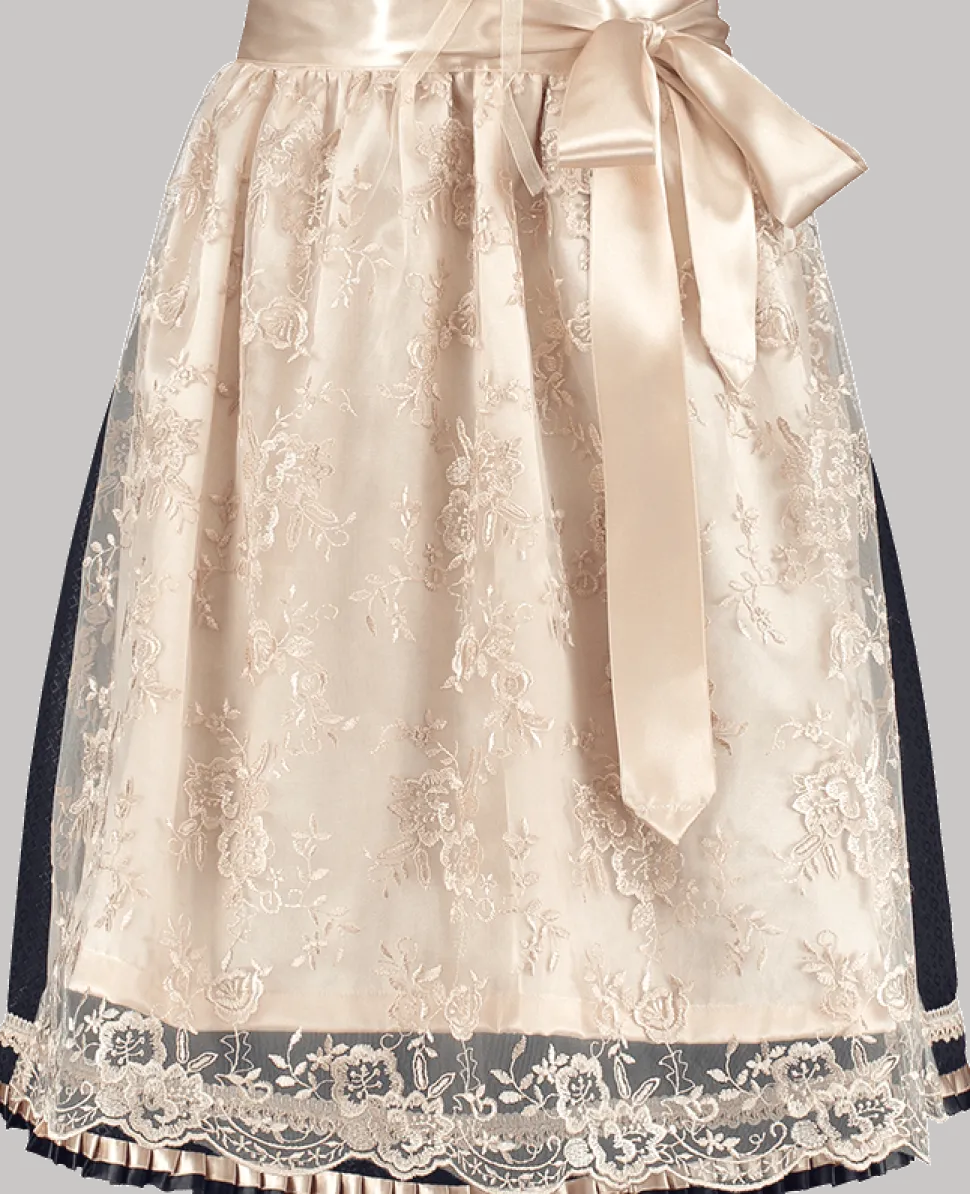 Wit Blauwe Dirndl Jurk Oktoberfest Dames 2 Delig