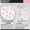 Witte Ballonnen Lichtroze Stippen 30cm 6st