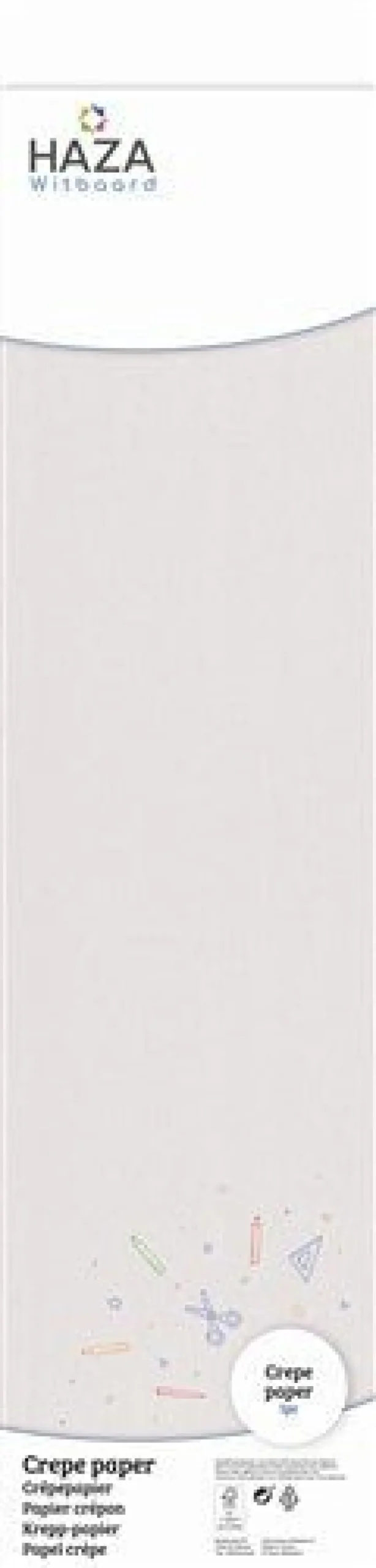 Witte Crepe Papier 2,5m