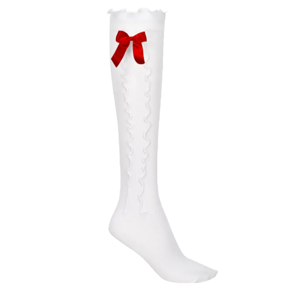 Witte Kousen Met Rode Strik 2st
