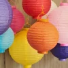 Witte Lampion Rond met lampje 20cm