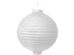 Witte Lampion Rond met lampje 20cm