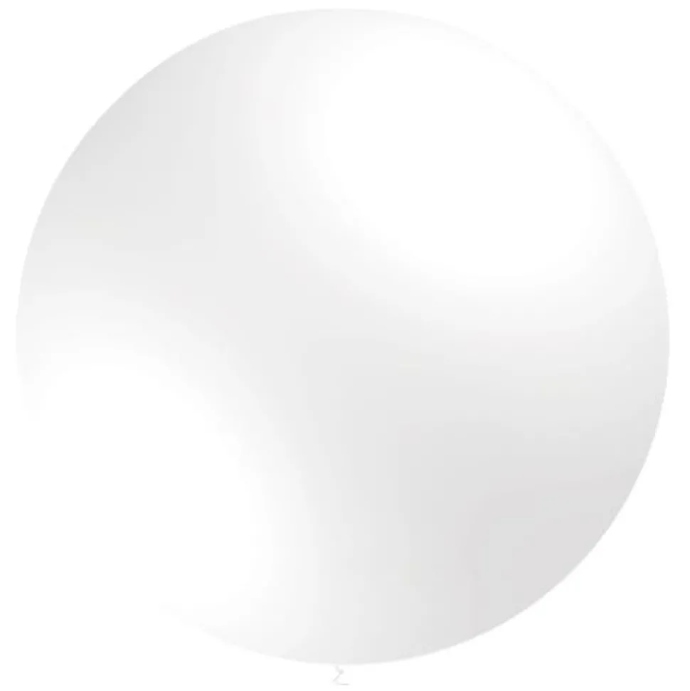 Witte Reuze Ballon XL Metallic 91cm