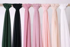 Witte Tafelloper Chiffon 5m