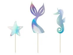 Zeemeermin Taart Topper Set 3 delig