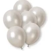 Zilveren Ballonnen Basic Latex 30cm 8st
