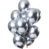 Zilveren Ballonnen Mirror Effect 33cm 12st