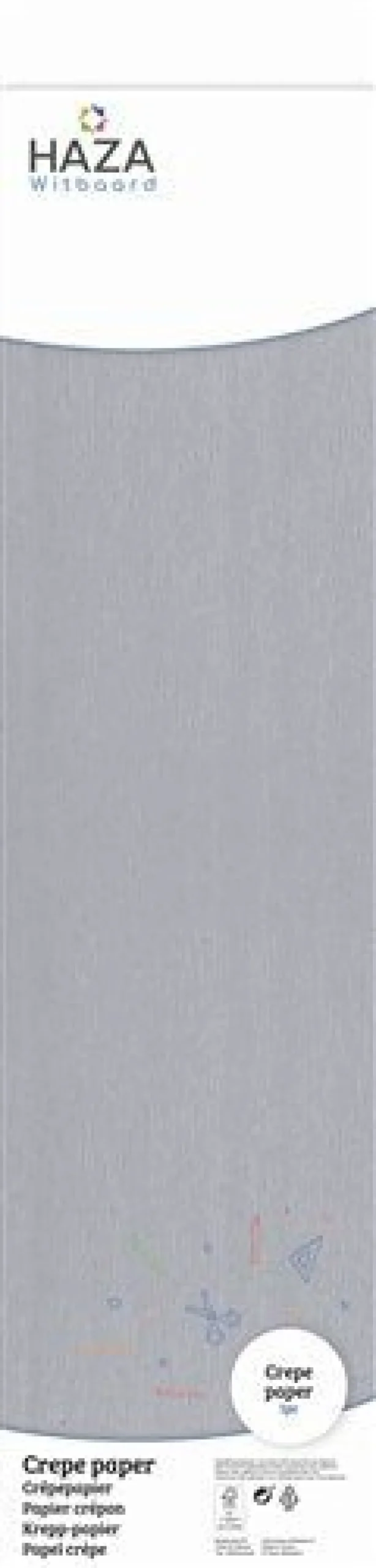 Zilveren Crepe Papier 2,5m