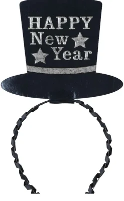 Zilveren Happy New Year Haarband