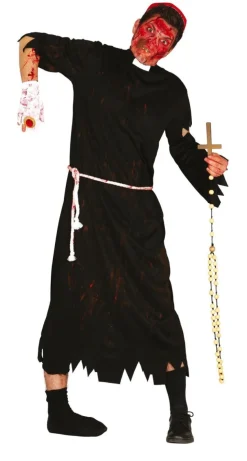 Zombie Halloween Kostuum Heren Priester L