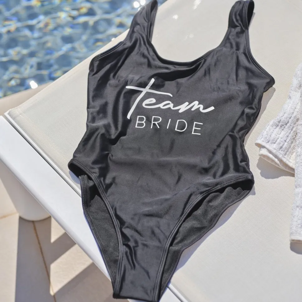 Zwarte Badpak Team Bride Maat S