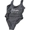 Zwarte Badpak Team Bride Maat M