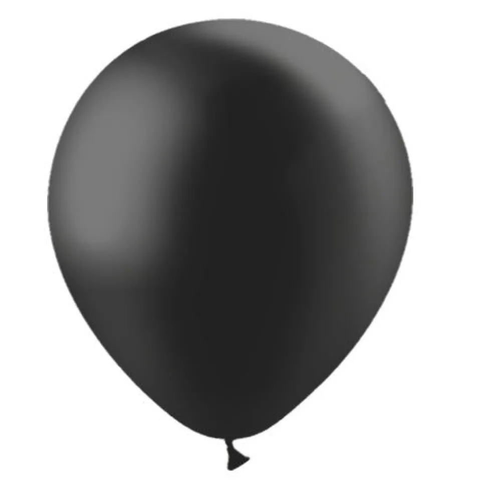Zwarte Ballonnen Metallic 30cm 10st