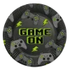 Zwarte Borden Game On 23cm 8st
