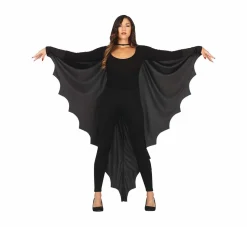 Zwarte Halloween Cape Vleermuis