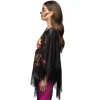 Zwarte Poncho Day Of The Dead