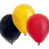 Zwart Rood Gele Ballonnen 23cm 50st